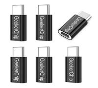 GeekerChip Adaptador USB C a Micro USB,Micro USB a Type C Conector para Galaxy S10+/S9,Mate 20/30/30Pro,P20/30,Honor 10/20,Xiaomi 9/9Pro,Redmi Note 8/7[6 Pack]