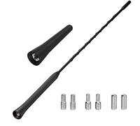 GeekerChip Antena Coche Universal, FM Dab Antena Radio 6.5cm + 23cm con 3 Adaptadores Diferentes (M4.0/M5.0/M6.0.),con Fuerte recepción FM/Am/