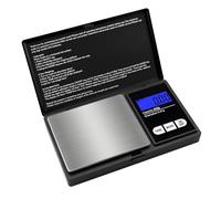 GeekerChip Báscula de Precisión 500g / 0.01g, Báscula de Joyería,Balanzas de Portátiles,con Pantalla LCD y Unidades, Función de Tara,Plataforma de Acero Inoxidable,Negro