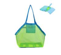 GeekerChip Bolsa Plegable de Malla de Playa,Bolsa de Malla Playa,Bolsa Playa Juguetes,Bolsa de Juguetes Plegable Portátil,Reutilizable,para Guardar Juguetes de Niños(Verde)