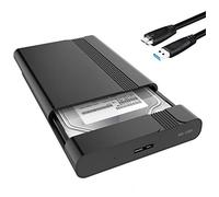 GeekerChip Carcasa USB 3.0 para Discos Duros HDD SSD de 2.5",Externo HDD de 2.5'' Carcasa para HDD y SSD de 7-9.5 mm 2.5'', Optimizado para SSD, No Requiere Herramientas, Color Negro