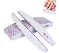 GeekerChip - Lima de uñas profesional (15 unidades, 100/180, doble cara, lima de 100/180, para la combinación de gel para uñas para salón de manicura y hogar