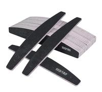 GeekerChip Lima de Uñas Profesional,20 Piezas Lima Uñas Gel 100/180,Limas para Uñas de Doble Cara Lavables,para Manicura y Pedicura,Naturales y Gel Acrílico,para Uso Doméstico y Salón(Negro)