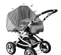 GeekerChip Mosquitera Carrito Bebe Universal,Carrito Red Antiinsectos,Respirable Red Antimosquitos Bebe,Elástica y Lavable Red Anti Insectos Universal para Cochecitos,Capazos y Portabebés-Gris