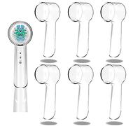 GeekerChip Tapa para Cepillo de Dientes Eléctrico[6 Pcs],Cepillo de Dientes Eléctrico Cubierta,Cubierta Protectora Higiénica de Plástico Transparente para Negocios,Viajes,Casa