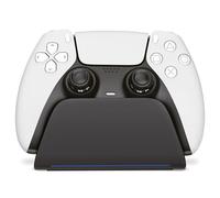 Geekhome Cargador de Controlador PS5 Pantalla de Estado de Carga RGB Diseño preciso Soporte de Pared Colgador de PS5, estación de Carga de Cable de Carga USB para gamepads Dualsense y Dualsense Edge