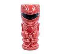Geeki Tikis - Taza de cerámica de Power Rangers Red Ranger, capacidad para 16 onzas