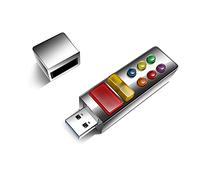 Geekify - Unidad flash USB 3.0 de ciencia ficción con luz LED, 64 GB (acabado mate)