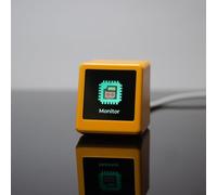 GeekMagic NerdMiner Criptomoneda, acciones, tipo de cambio de moneda, reloj de precio, rastreadores de precios, indicador de mercado, reloj meteorológico (amarillo)