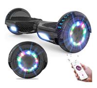 GeekMe - Hoverboard de 6,5 Pulgadas con bodegas eléctrico autoequilibrado Bluetooth Incorporado para niños y Adultos