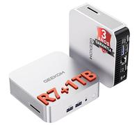 GEEKOM A6 Mini PC con AMD Ryzen 7 6800H, 1TB SSD + 16GB DDR5, Agentic PC | (DDR Ampliable), Radeon 680M, Mini Ordenador de Sobremesa con USB4×2,Chasis de Metal Compacto, Puerto LAN 2.5Gbps, Lector SD