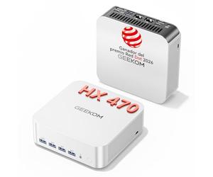 GEEKOM AI Mini PC A9 Max con AMD Ryzen AI 9 HX 470 (Mejora del 370), 32GB DDR5 + 2TB SSD, Mini Ordenador con Dual-LAN 2.5G | Windows 11 Pro con 2×USB4 | HDMI 2.1 |Wi-Fi 7 y Bluetooth 5.4 para Todo Uso