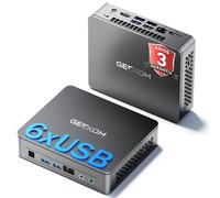 GEEKOM Air12 Lite Mini PC - con Alder Lake N95 CPU, 8GB RAM+256GB SSD Mini Ordenador con Sistema Preinstalado Listo para Usar, 6×USB con 9PIN, Puerto LAN 2.5Gbps, Ideal para Negocio/Hogar/Escuela