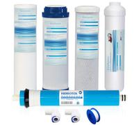 Geekpure Universal compatible 5 etapas ósmosis inversa Reemplazo Filtro Juego con membrana de 75 GPD-estándar de 10 pulgadas