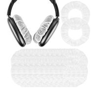 Geekria 100 Pares de Fundas Desechables para Auriculares AirPod MAX, Fundas para Auriculares, Fundas para Auriculares, Fundas higiénicas, elásticas, para Auriculares de 8,4 a 10,33 cm, Color Blanco
