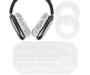 Geekria 100 Pares de Fundas Desechables para Auriculares AirPod MAX, Fundas para Auriculares, Fundas para Auriculares, Fundas higiénicas, elásticas, para Auriculares de 8,4 a 10,33 cm, Color Blanco