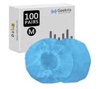 Geekria 100 Pares Medium Non-Woven Fabric Fundas para Almohadillas Desechables/Protector de Almohadillas/Auricular higienocp y Ajustable, Se Adapta a Auriculares, como 3.14"-4.33" (Blue)