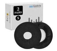 GEEKRIA 2 Pares de Fundas de Punto para Auriculares, Lavables y elásticas, Protectores Sanitarios para Auriculares supraaurales, Cubierta de Sudor para Mayor Calidez y Comodidad (S/Negro)