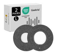 Geekria 2 pares de fundas para auriculares de punto con OEKO-TEX y SGS, protectores lavables y elásticos para auriculares sobre la oreja, almohadillas de sudor para gimnasio (talla L/gris oscuro)