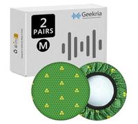 Geekria 2 pares de fundas para auriculares de tela flexible (certificado de seguridad del producto), protectores lavables y elásticos para auriculares sobre la oreja, resistentes al sudor (triángulo