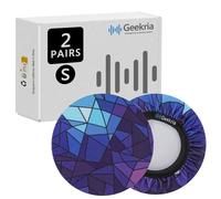 Geekria 2 pares de fundas para auriculares de tela flexible, certificado de seguridad del producto, protectores sanitarios lavables y elásticos para auriculares supraaurales, almohadillas de sudor