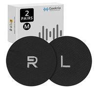 Geekria 2 Pares de Fundas para Auriculares de Tela Flexible, Protectores Lavables para Auriculares supraaurales, Funda para el Sudor para Calidez y Comodidad (M/Negro)