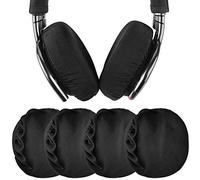 Geekria 2 Pares de Fundas para Auriculares Lavables de Tela medianamente Flexible/Auriculares Sanitarios elásticos, se Adapta a Auriculares de 3,2 a 4,3 Pulgadas, Buenos para Gimnasio, Juegos (Negro)