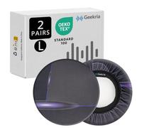 Geekria 2 Pares de Protectores de Almohadillas Flex de Tela, Lavables y Elásticas para Orejeras Grandes, Se Ajustan a Almohadillas de 4.1"-6.2", Protector Antisudor para Gaming (Talla L/Cosmos)