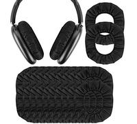 Geekria 30 Pares de Fundas Desechables para Auriculares AirPod MAX, Fundas para Auriculares, Fundas para Auriculares, Fundas higiénicas elásticas, para Auriculares de 3.14-4.33 Pulgadas, Color Negro