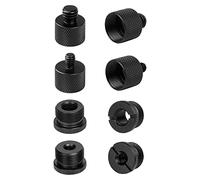 Geekria Adaptador de Tornillo de micrófono para Creator,3/8 Macho a 5/8 Hembra,1/4 Macho a 5/8 Hembra,5/8 Macho a 3/8 Hembra,5/8 Macho a 1/4 Hembra Adaptador micrófono Rosca micrófono (Negro/8piezas)