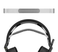 Geekria Almohadilla de Diadema de Tela Flexible Compatible con Corsair HS80 RGB, HS80 MAX: Pieza de reparación de la Banda (Blanco)
