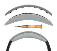 Geekria Almohadilla de Diadema de Terciopelo Lammy Compatible con Bose QuietComfort 35II Gaming, QC35II/ QC35/ QC45/ QC SE, Pieza de reparación de Banda de Repuesto (Gris)