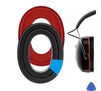 Geekria Almohadillas de gel para auriculares 3M WorkTunes (90541, 90542, 90543, 90544)/Peltor Sport (TAC100/ 300/500)/ZOHAN (EM033/ 037/042)/PROHEAR (032/033/037) (negro + rojo)