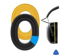 Geekria Almohadillas de gel para auriculares 3M WorkTunes (90541, 90542, 90543, 90544)/Peltor Sport (TAC100/ 300/500)/ZOHAN (EM033/ 037/042)/PROHEAR (032/033/ 037) (negro + amarillo)