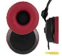 Geekria Almohadillas de Repuesto compatibles con Sennheiser HD 25/25SP/25Lite/25Plus/25Limited 75th Anniversary Edition, Almohadillas para oídos con guía de Video (Rojo)