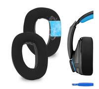 Geekria Almohadillas de repuesto de gel de refrigeración deportivas compatibles con auriculares Sennheiser GSP 300/301/302/303/350/370, almohadillas para los oídos, piezas de reparación (negro)