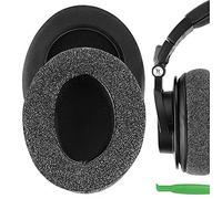 Geekria Almohadillas de Repuesto de Lino Confort para Audio-Technica ATH-M50XBT, M50xBT2, M50X, M40X, M30X, M20X, M10X, Auriculares ATH-ANC9, Piezas de reparación con guía de Video (Gris Oscuro)