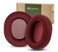 Geekria Almohadillas de Repuesto de Tejido Tipo Malla compatibles con SteelSeries Arctis 1, 1 Wireless, 3, 5, 7, 7 Wireless, 7+, 7P, 7P+, 7X, 7X+, 9, 9X, Pro, Prime (Rojo Oscuro)