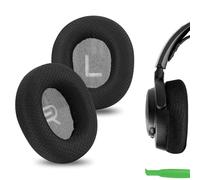 Geekria Almohadillas de repuesto de tela de malla Comfort para SteelSeries Arctis Nova Pro Wired, Arctis Nova 1, Arctis Nova 3, Arctis Nova 7 auriculares almohadillas para auriculares(negro)