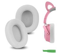 Geekria Almohadillas de repuesto de tela de malla para auriculares Razer Kraken V4/V4 X/V4Pro/Kitty V2 Pro, Barracuda/Barracuda X, piezas de reparación con guía de video (gris blanco)