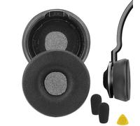 Geekria Almohadillas de repuesto para auriculares Jabra Engage 55/65/75 (versión mono), piezas de reparación (no compatible con Engage 50, Engage 55/65/75 versión estéreo) (negro)