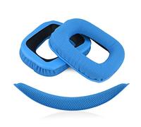 Geekria Almohadillas de Repuesto para Auriculares Logitech G430 G930 Headphones + Replacement Headband,Auriculares Almohadillas, Headphone Ear Covers (Azul)