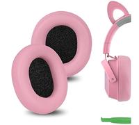 GEEKRIA Almohadillas de repuesto para Razer Kraken Kitty V2 Pro, Barracuda, Barracuda X, espuma viscoelástica, rosa, piel sintética