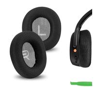 Geekria Almohadillas de tela de malla cómodas compatibles con auriculares Skullcandy Crusher ANC 2, almohadillas para los oídos (negro)