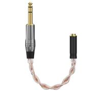 Geekria Apollo 6N OCC y cable de audio monocristalino plateado mejorado,6,35 mm estéreo macho a 4,4mm cable adaptador hembra equilibrado para audio de alta resolución,auriculares HiFi(0,7 pies/21 cm)…