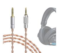 GEEKRIA Apollo - Cable de audio chapado en plata de 4,4 mm a 3,5 mm compatible con auriculares Sony MDR-M1 MDR-MV1 MDR-M1ST con dispositivo de bloqueo de perilla roscada (1,5 m)