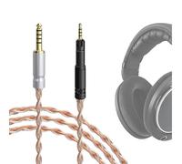 GEEKRIA Apollo Cable de audio de actualización plateado de plata 4,4 mm a 2,5 mm compatible con Sennheiser HD620S HD599 HD598 HD560S HD400PRO HD579 HD569 HD550 HD505, cable de repuesto (4,9 ft/1,5 m)