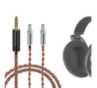 Geekria Apollo - Cable de audio de cobre plateado de cristal único compatible con Sennheiser HD800, HD800S, cable de repuesto de auriculares de 4,4 mm para audiófilos de alta resolución (130 cm)