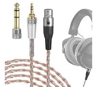 Geekria Apollo - Cable de audio mejorado chapado en plata compatible con Beyerdynamic DT 900 PRO X, DT 770 PRO X, 6,35 mm/3,5 mm, cable de repuesto para auriculares de escritorio (9,4 pies / 3 m)