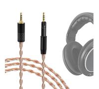 GEEKRIA Apollo Cable de audio mejorado trenzado cobre-plata, compatible con Sennheiser HD 620S/599/598/550/505, cable de repuesto de 2,5 mm (4ft/1,2m)